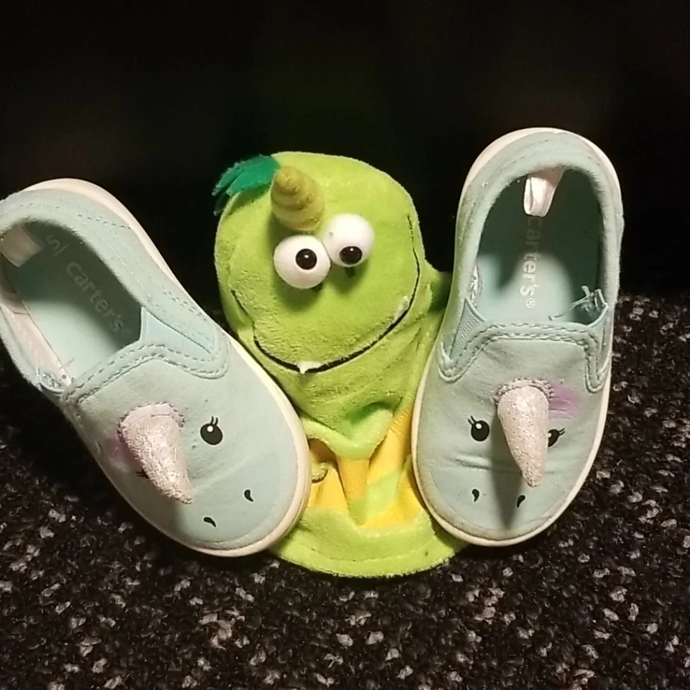 Girls Canvas Unicorn Boat Shoes